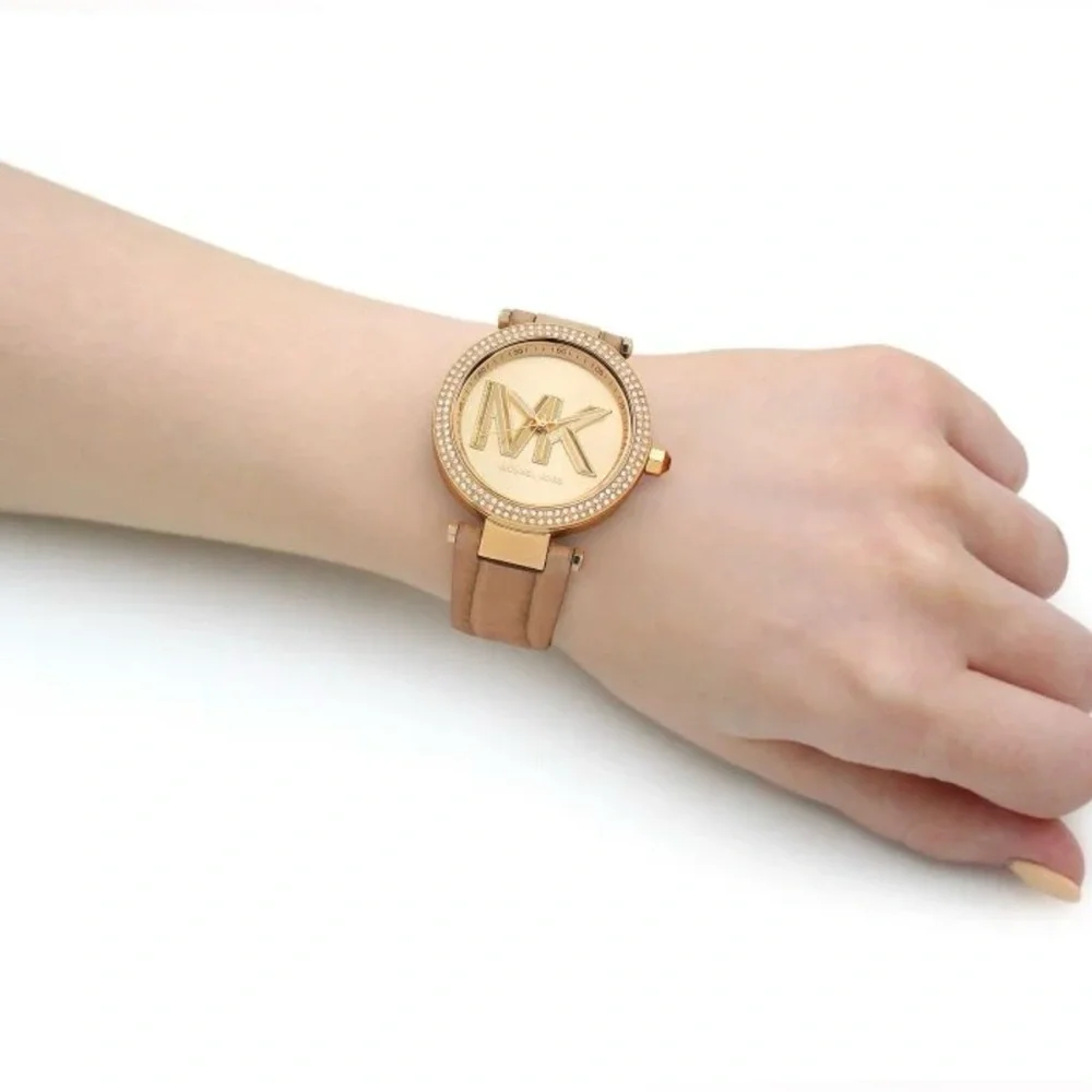 Michael Kors Gold Dial with Tan Strap Women's Watch